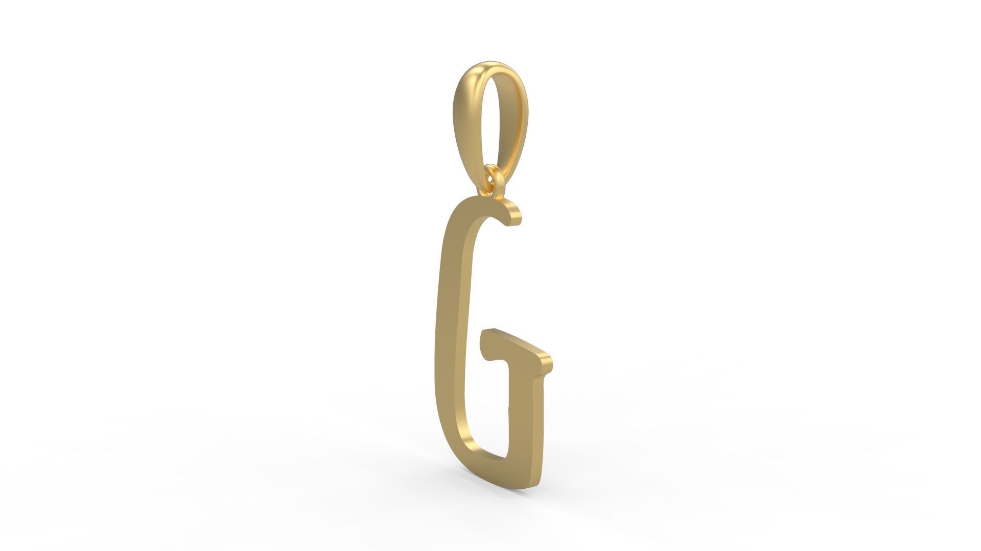 Initial Letters Pendant KINGDOMSTORIA G 3D print model_1
