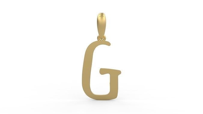 Initial Letters Pendant KINGDOMSTORIA G 3D print model
