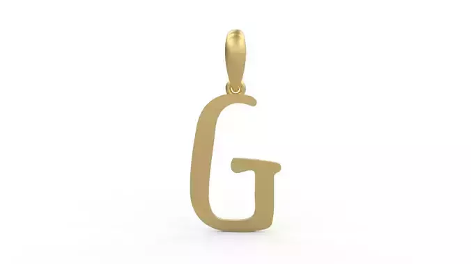 Initial Letters Pendant KINGDOMSTORIA G 3D print model