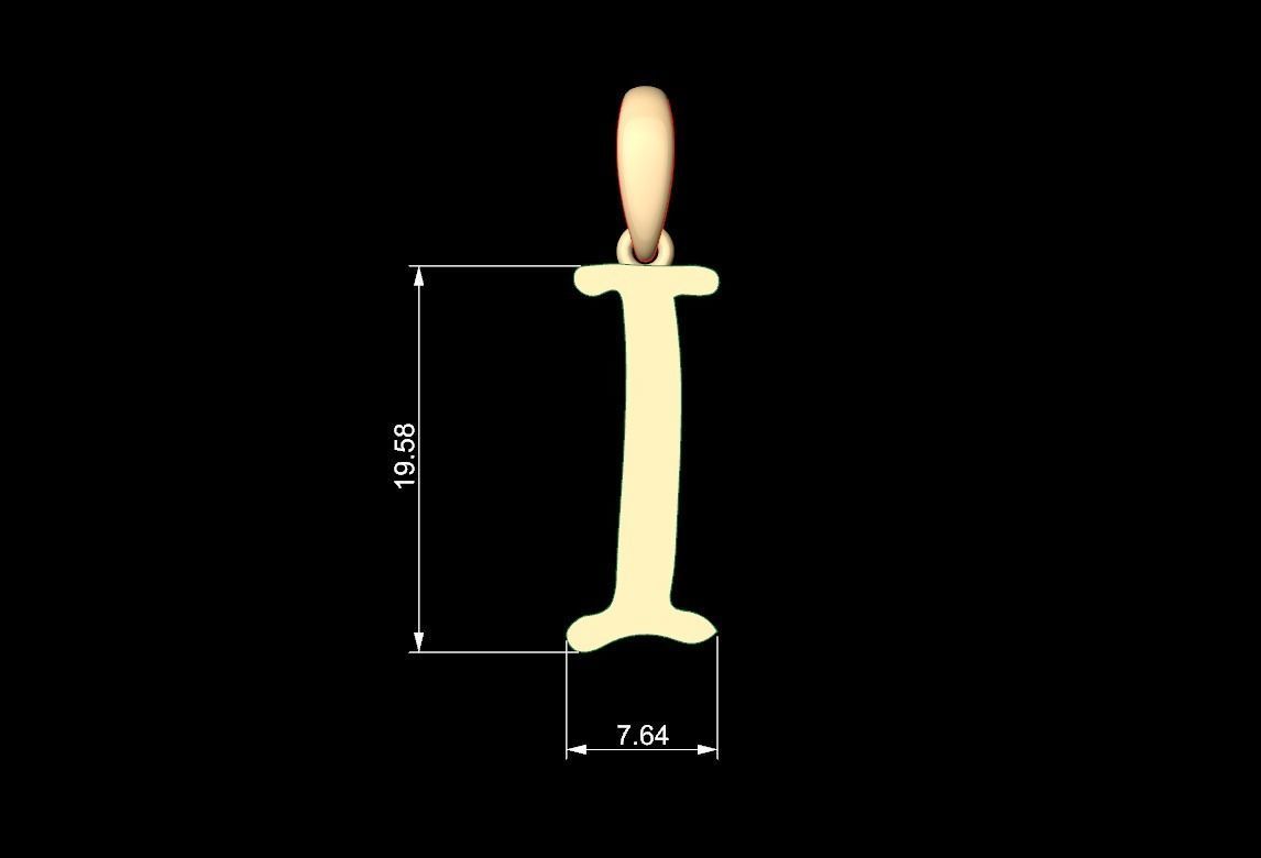 Initial Letters Pendant KINGDOMSTORIA I 3D print model_5