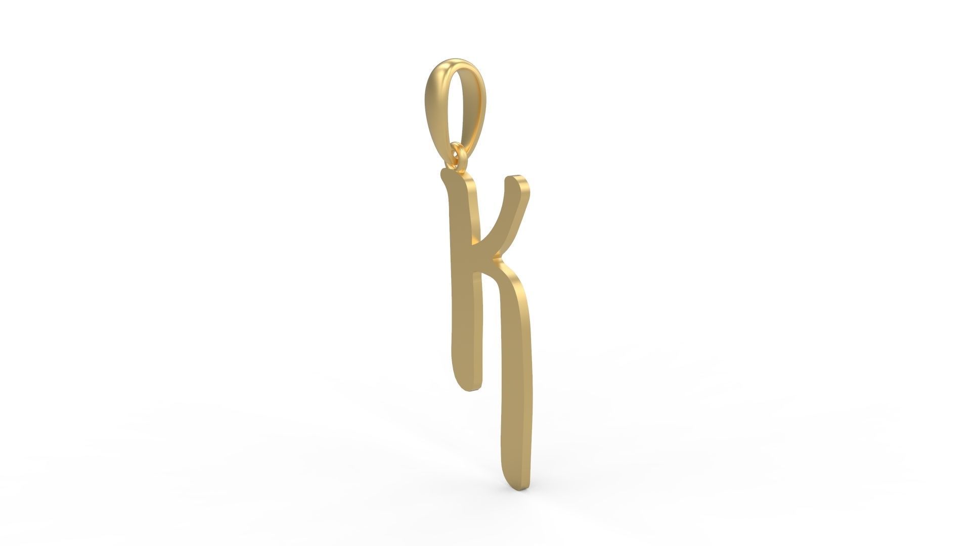 Initial Letters Pendant KINGDOMSTORIA K 3D print model_1