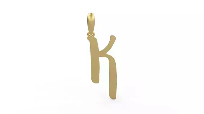 Initial Letters Pendant KINGDOMSTORIA K 3D print model