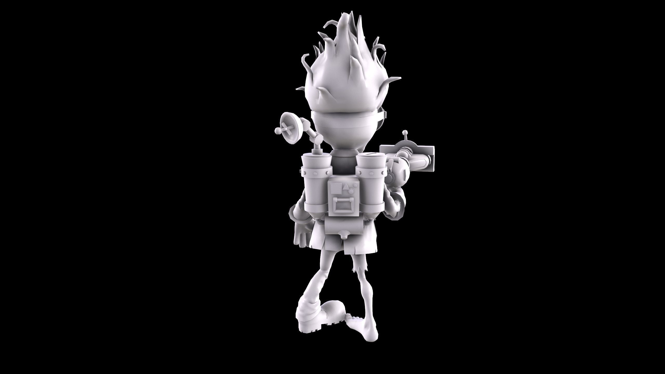 Plants vs Zombies - Scientist 3D print model_7