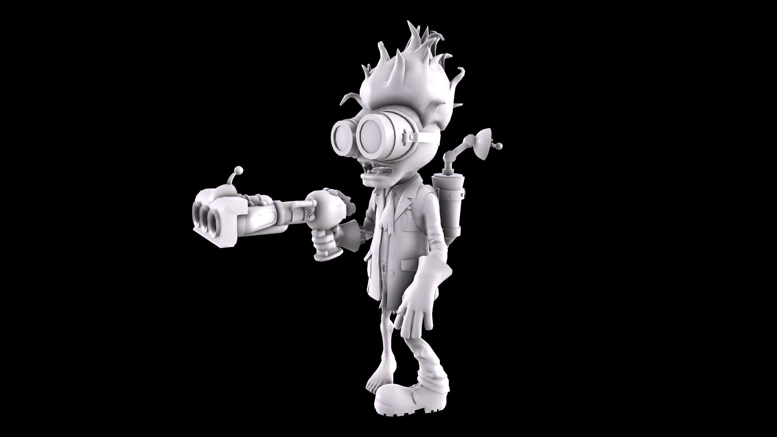 Plants vs Zombies - Scientist 3D print model_11