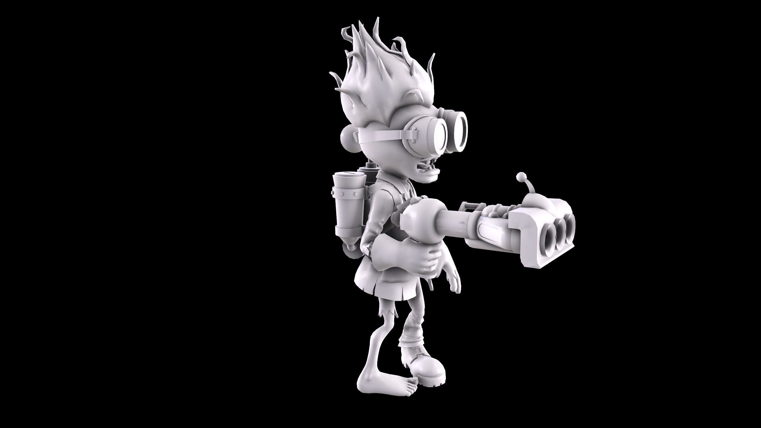 Plants vs Zombies - Scientist 3D print model_4