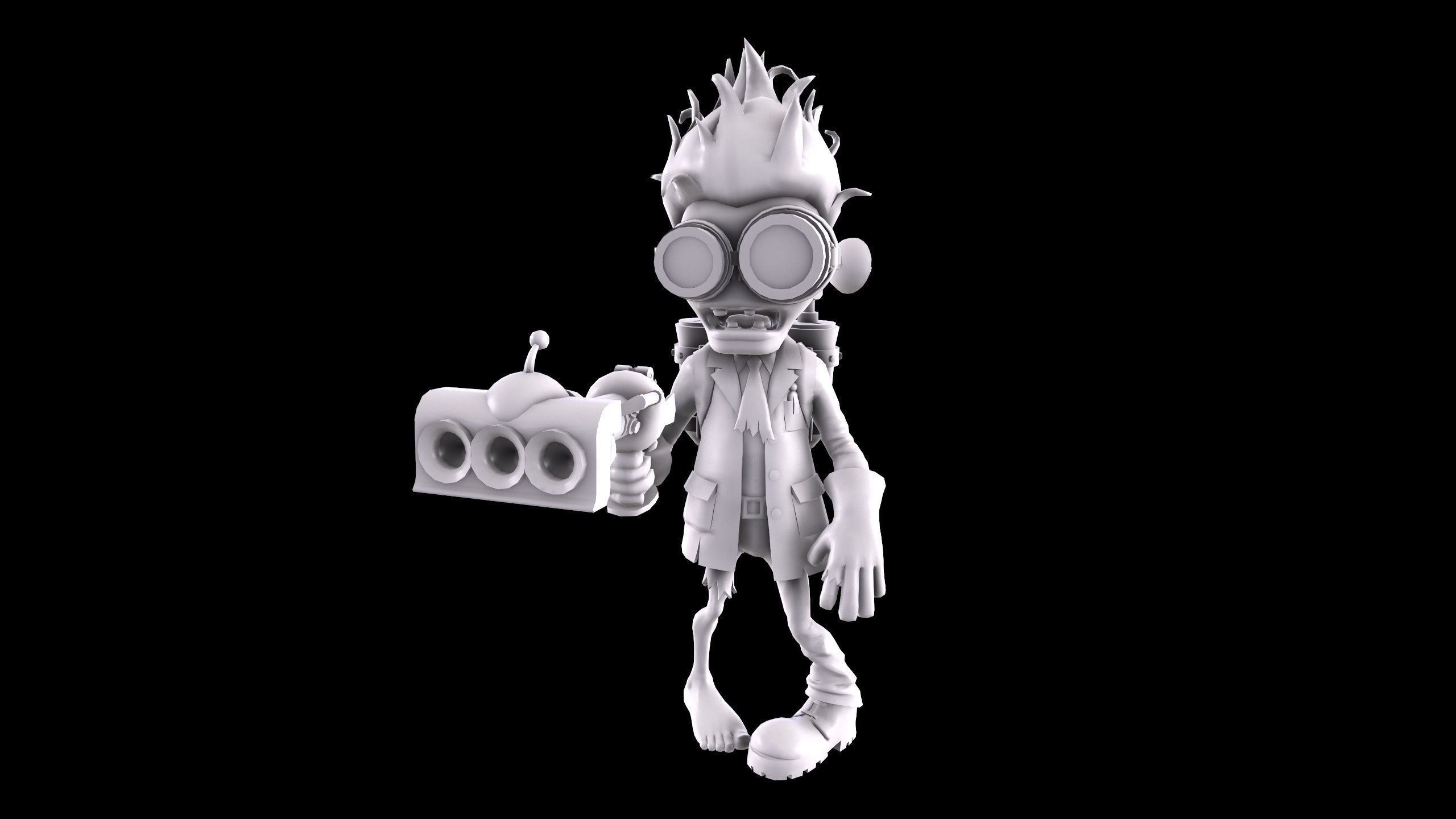 Plants vs Zombies - Scientist 3D print model_2