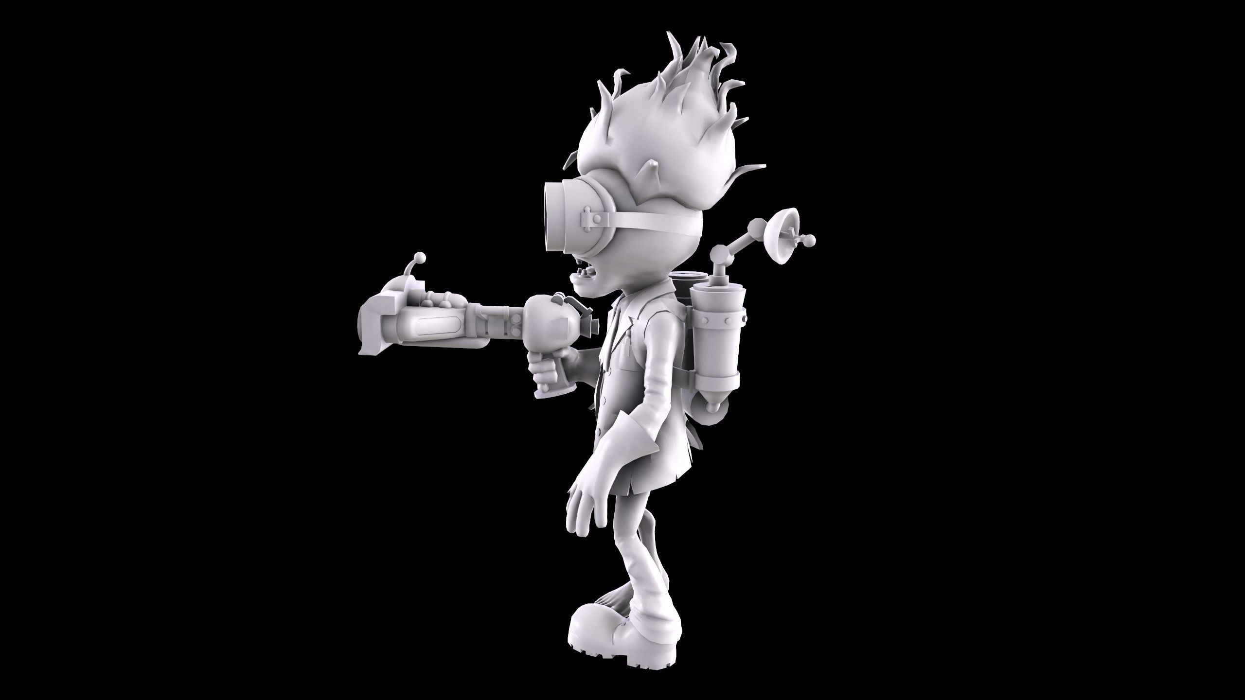 Plants vs Zombies - Scientist 3D print model_10