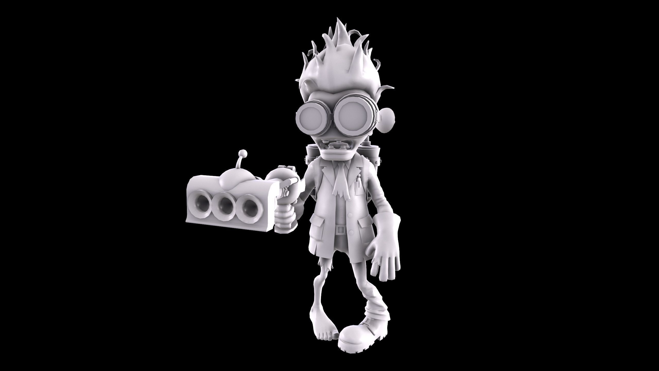 Plants vs Zombies - Scientist 3D print model_12