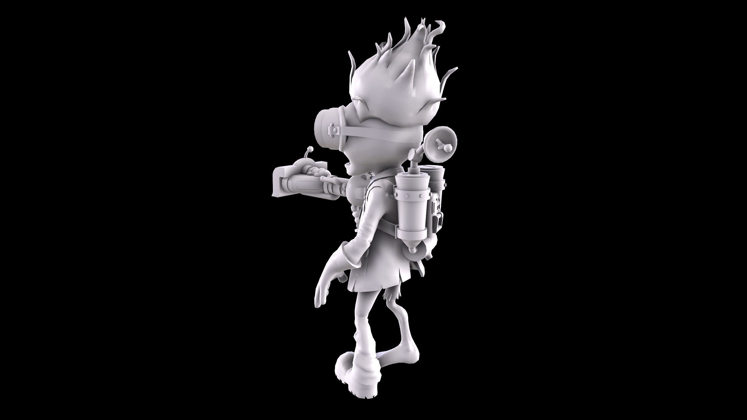 Plants vs Zombies - Scientist 3D print model_9
