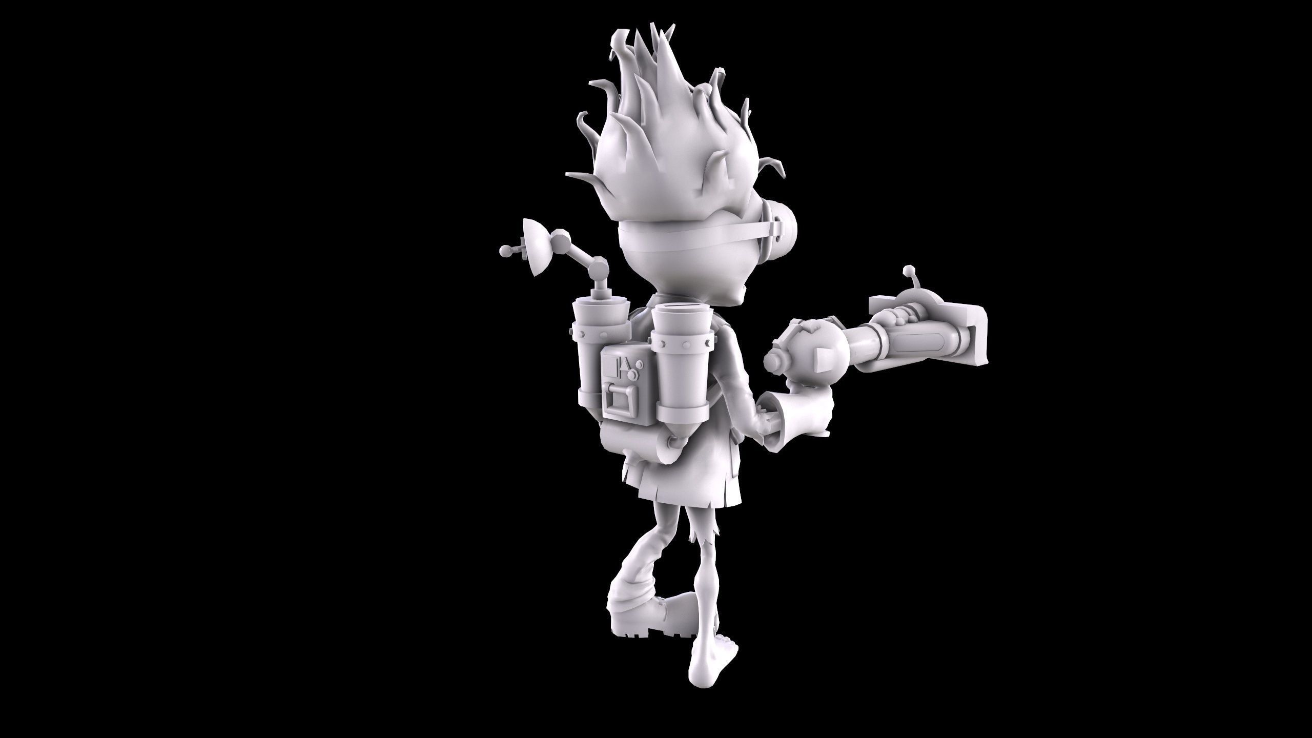 Plants vs Zombies - Scientist 3D print model_6
