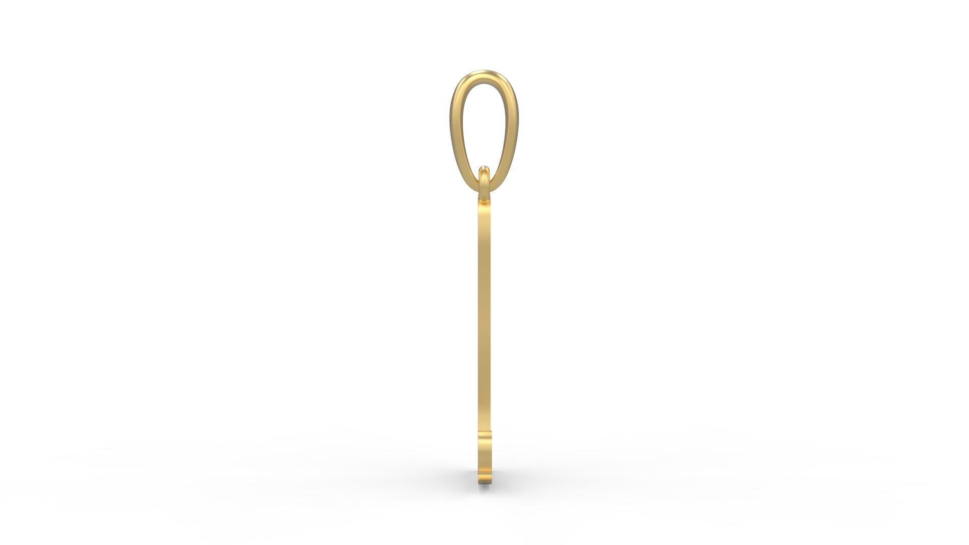 Initial Letters Pendant KINGDOMSTORIA L 3D print model_2