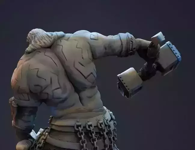 MEDIEVAL  FANTASY MOUNTAIN WARRIOR CONCEPT 3D print model