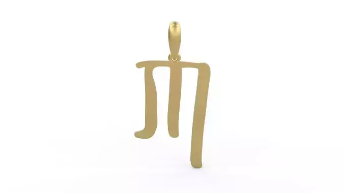 Initial Letters Pendant KINGDOMSTORIA M 3D print model