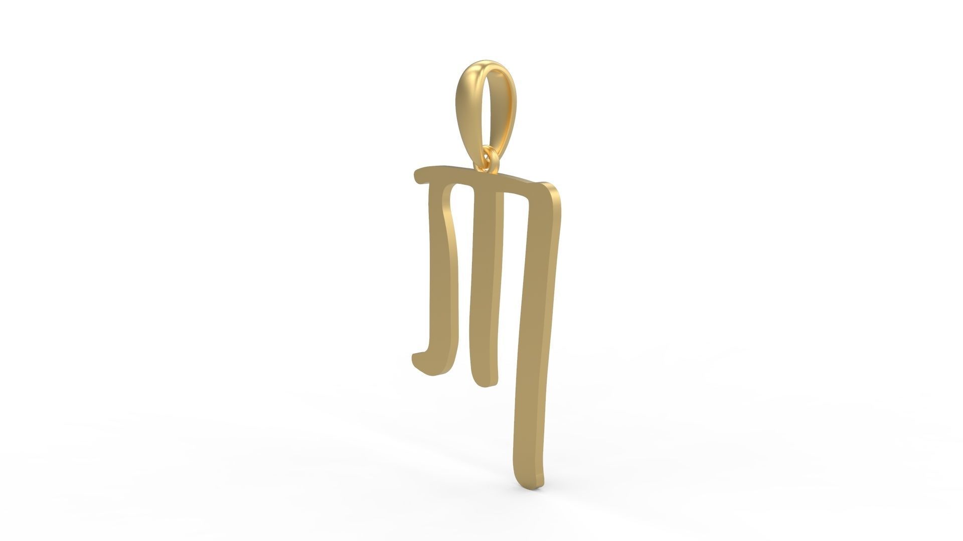 Initial Letters Pendant KINGDOMSTORIA M 3D print model_1