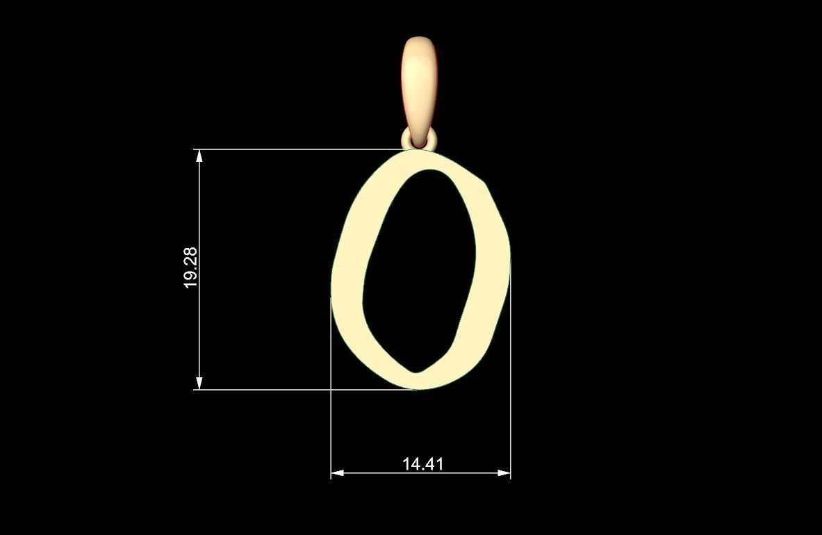 Initial Letters Pendant KINGDOMSTORIA O 3D print model_5