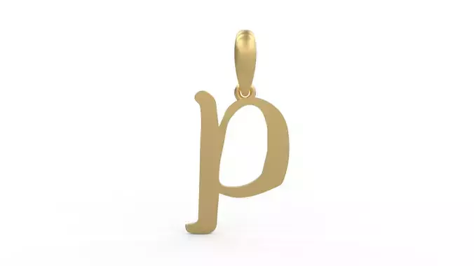 Initial Letters Pendant KINGDOMSTORIA P 3D print model