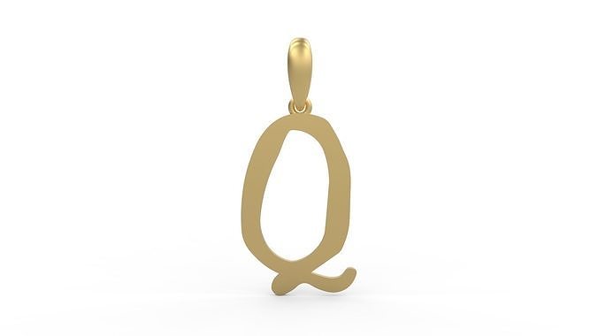 Initial Letters Pendant KINGDOMSTORIA Q 3D print model
