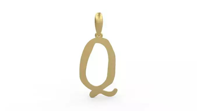 Initial Letters Pendant KINGDOMSTORIA Q 3D print model