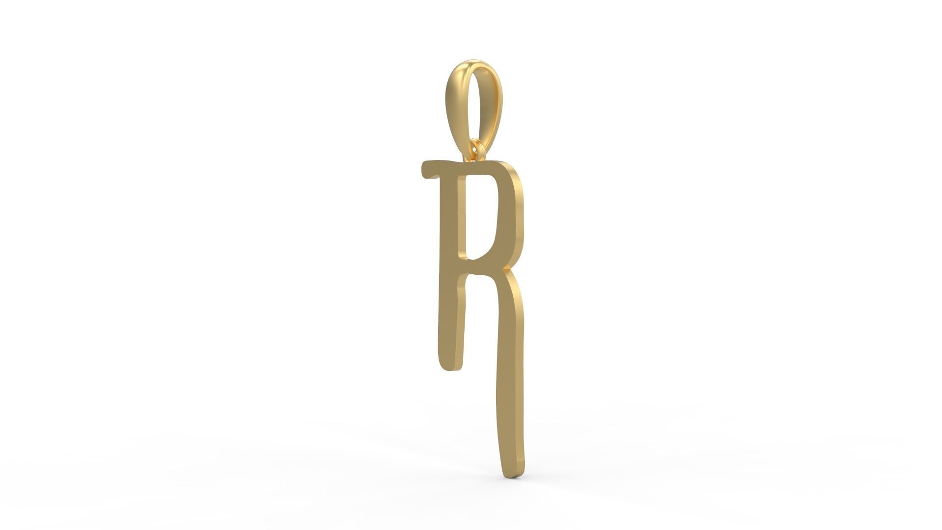 Initial Letters Pendant KINGDOMSTORIA R 3D print model_1