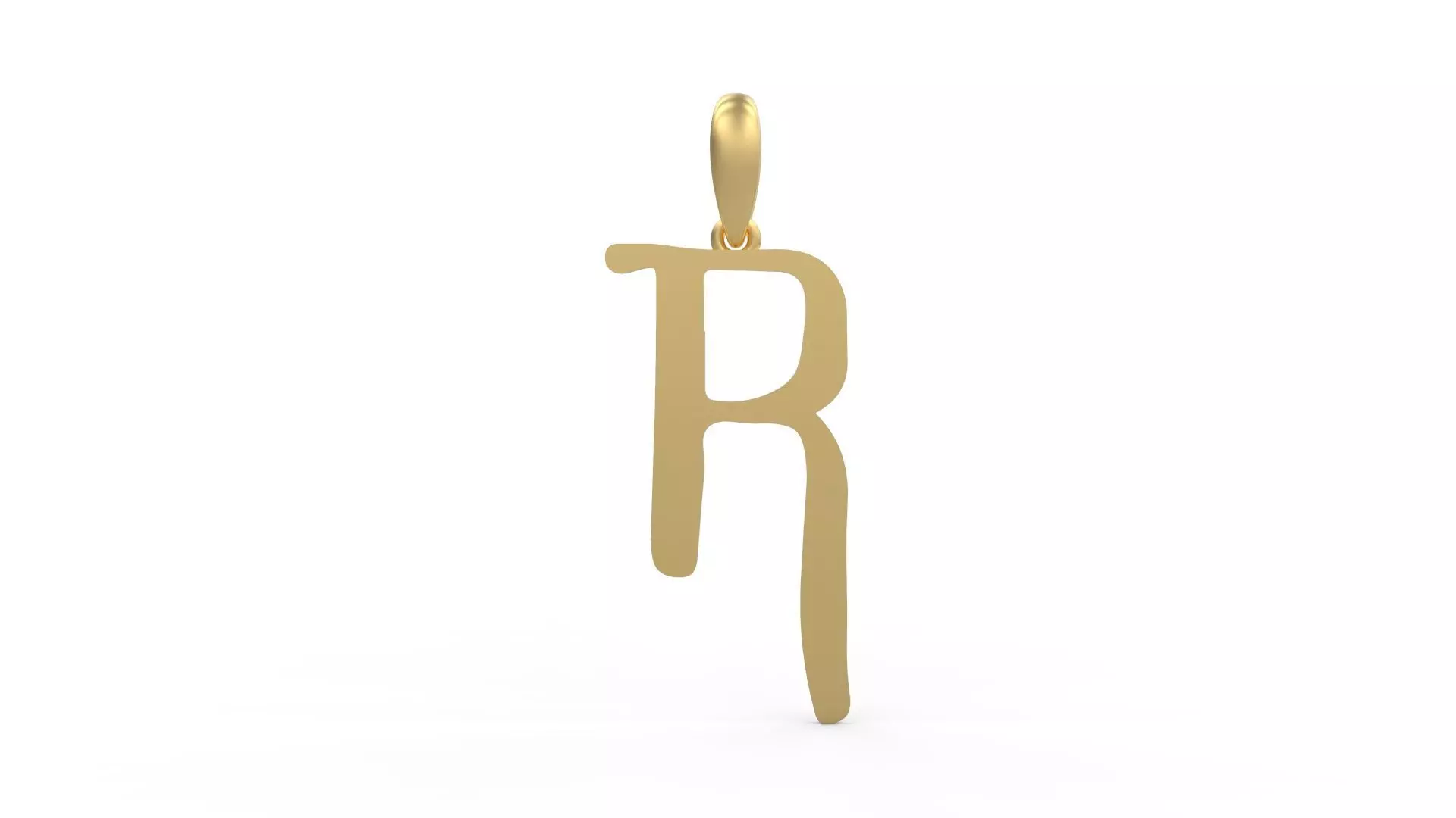 Initial Letters Pendant KINGDOMSTORIA R 3D print model_0