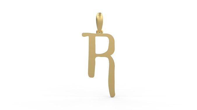 Initial Letters Pendant KINGDOMSTORIA R 3D print model