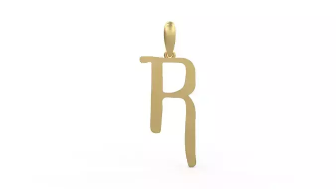 Initial Letters Pendant KINGDOMSTORIA R 3D print model