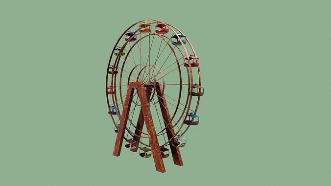 Ferris wheel Low-poly 3D model