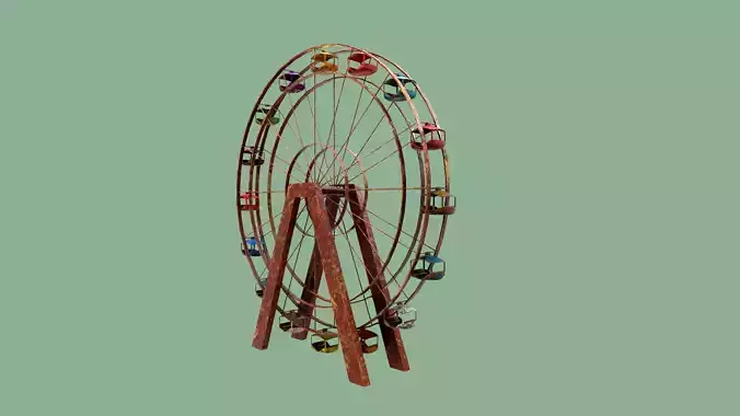 Ferris wheel Low-poly 3D model