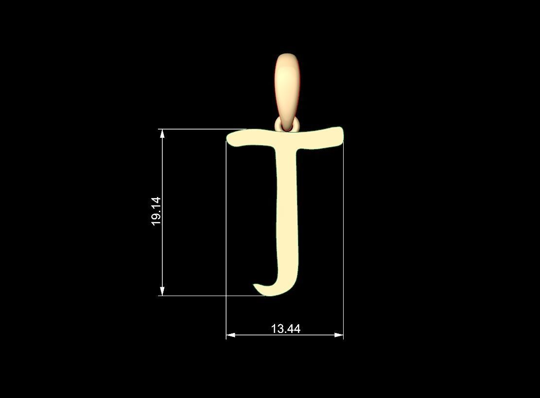 Initial Letters Pendant KINGDOMSTORIA T 3D print model_5