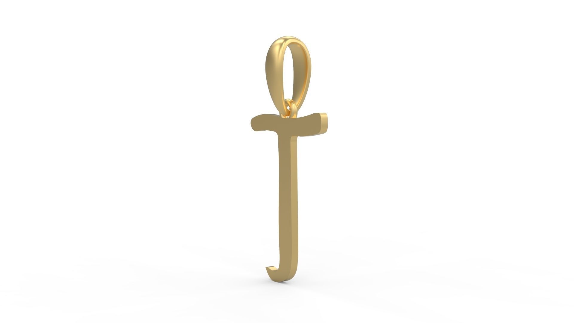 Initial Letters Pendant KINGDOMSTORIA T 3D print model_1