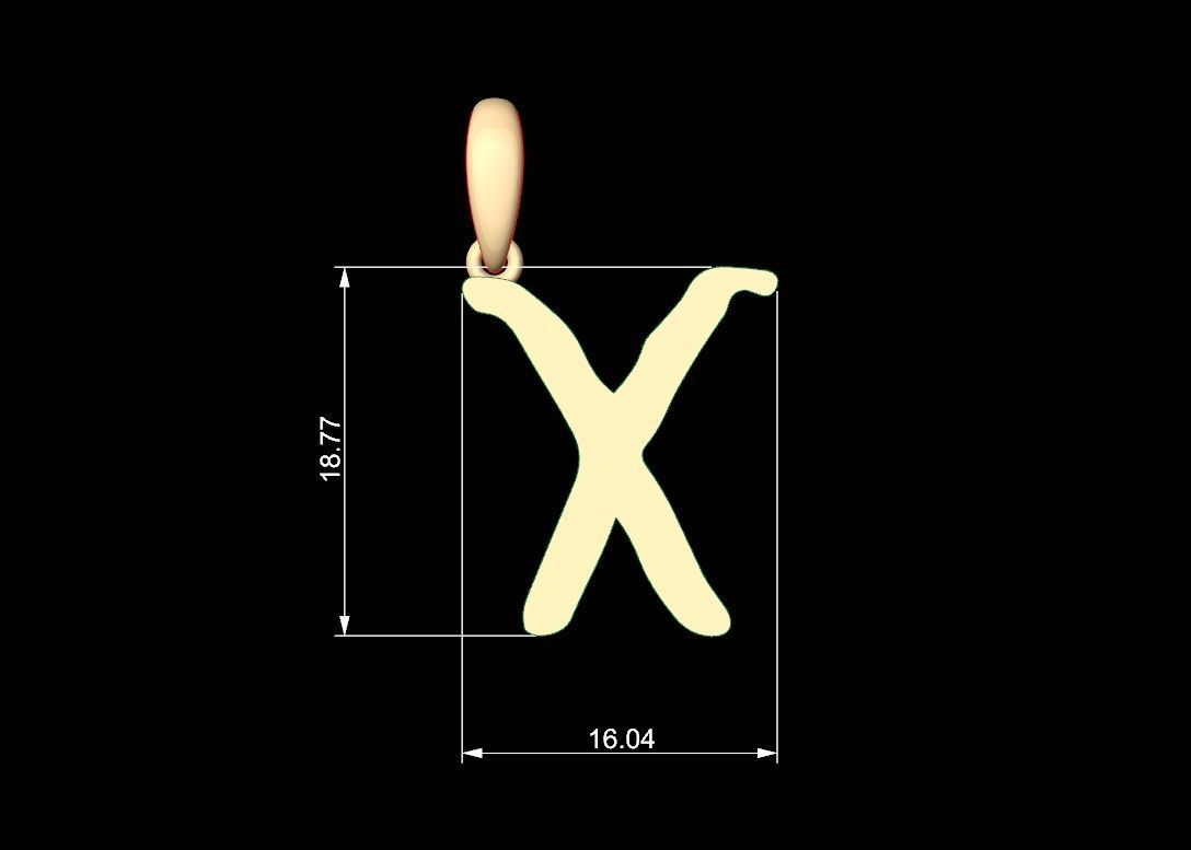 Initial Letters Pendant KINGDOMSTORIA X 3D print model_5