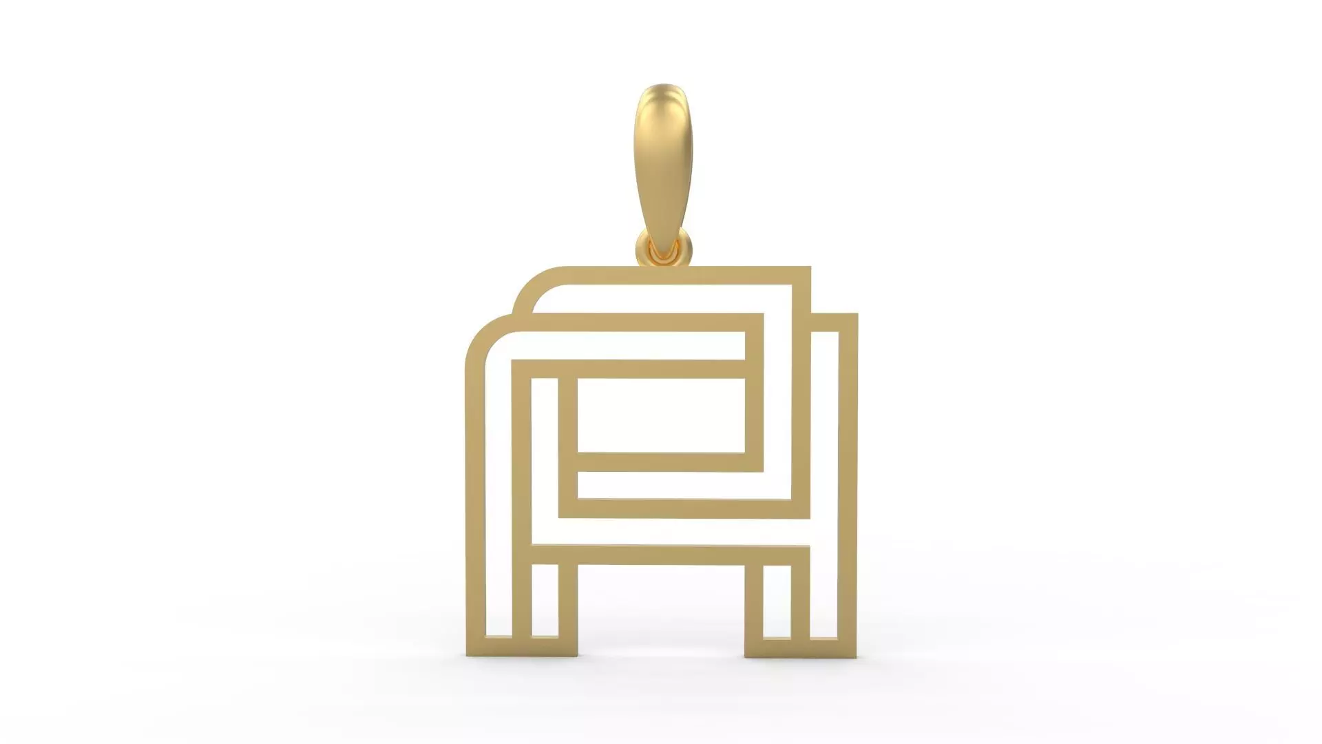 Initial Letters Pendant Linee A 3D print model_0