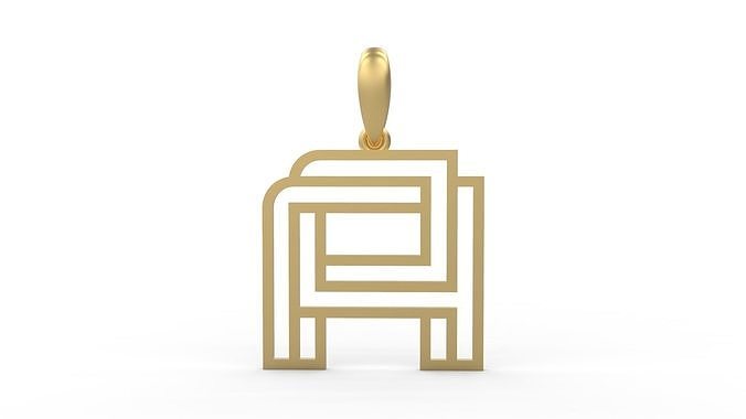 Initial Letters Pendant Linee A 3D print model