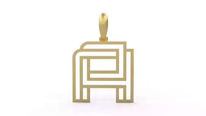 Initial Letters Pendant Linee A 3D print model