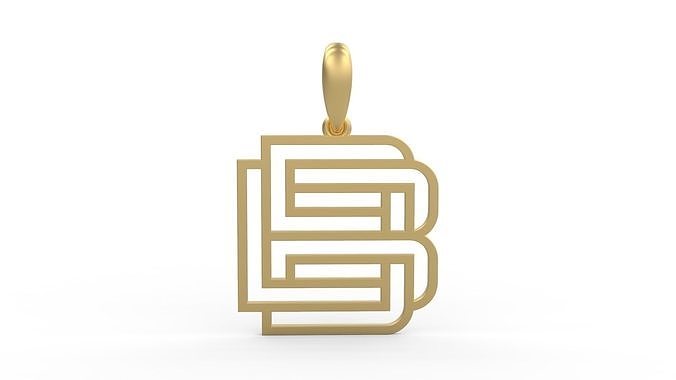 Initial Letters Pendant Linee B 3D print model