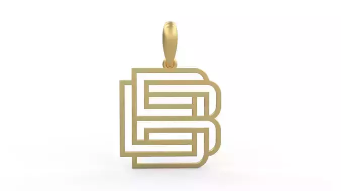 Initial Letters Pendant Linee B 3D print model