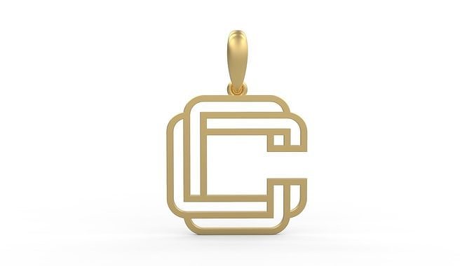 Initial Letters Pendant Linee C 3D print model