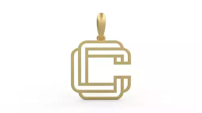 Initial Letters Pendant Linee C 3D print model