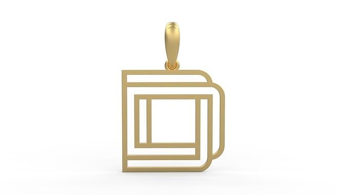 Initial Letters Pendant Linee D 3D print model