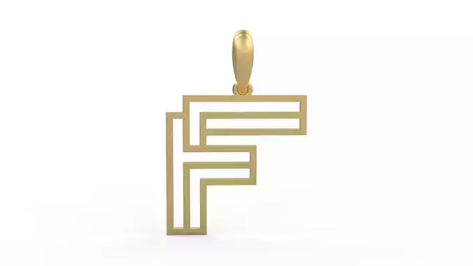 Initial Letters Pendant Linee F 3D print model