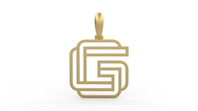 Initial Letters Pendant Linee G 3D print model