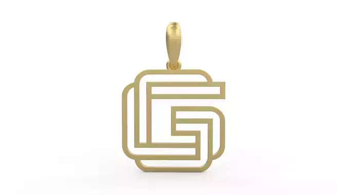 Initial Letters Pendant Linee G 3D print model