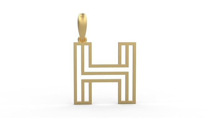 Initial Letters Pendant Linee H 3D print model