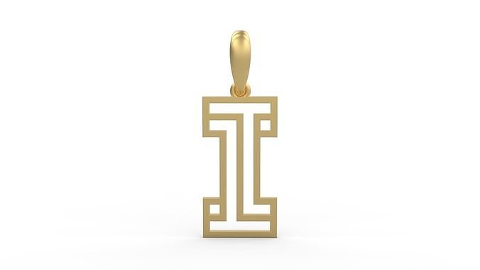 Initial Letters Pendant Linee I 3D print model