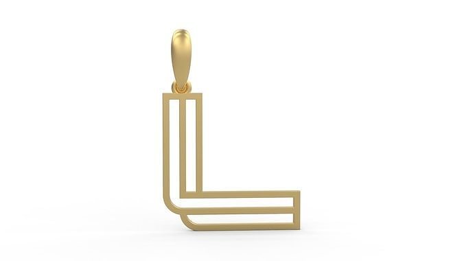 Initial Letters Pendant Linee L 3D print model