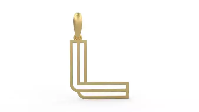 Initial Letters Pendant Linee L 3D print model