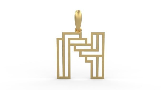 Initial Letters Pendant Linee N 3D print model