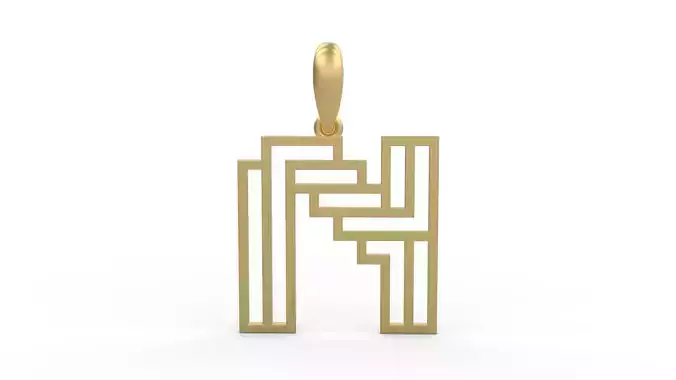 Initial Letters Pendant Linee N 3D print model