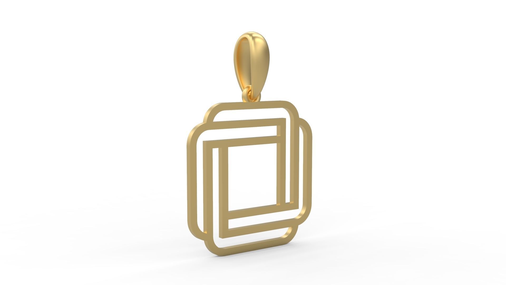 Initial Letters Pendant Linee O 3D print model_3