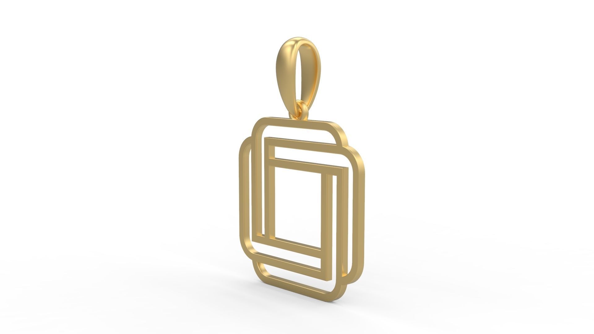 Initial Letters Pendant Linee O 3D print model_1